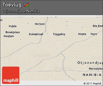 Shaded Relief Panoramic Map of Toevlug