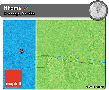 Political 3D Map of Nhoma