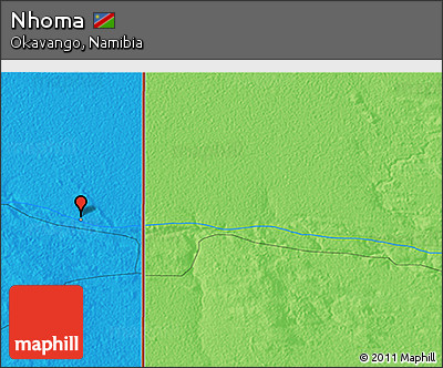 Political 3D Map of Nhoma