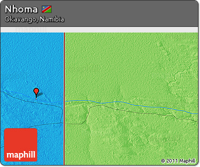 Political 3D Map of Nhoma