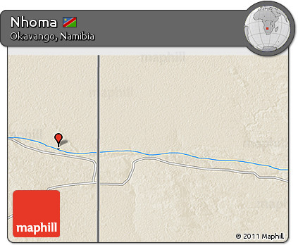 Shaded Relief 3D Map of Nhoma