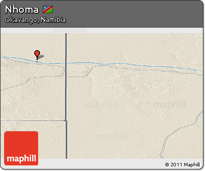 Shaded Relief Panoramic Map of Nhoma
