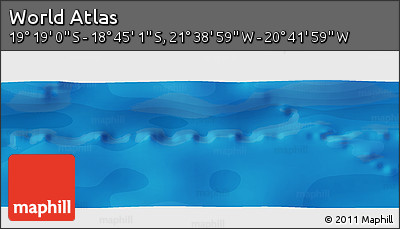 Political Panoramic Map of the Area around 19° 2' 1" S, 21° 10' 29" W