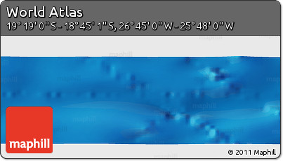 Physical Panoramic Map of the Area around 19° 2' 1" S, 26° 16' 29" W