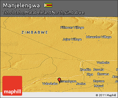 Physical Panoramic Map of Manjelengwa