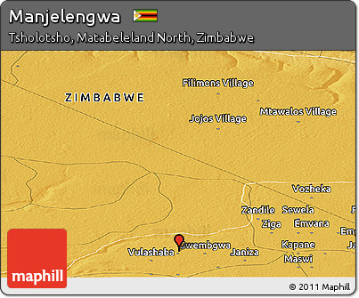 Physical Panoramic Map of Manjelengwa
