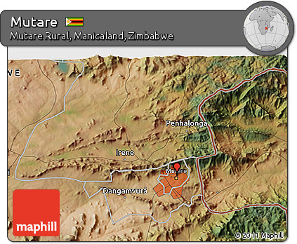 Satellite 3D Map of Mutare