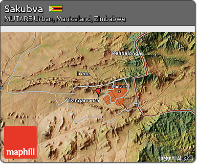Satellite 3D Map of Sakubva