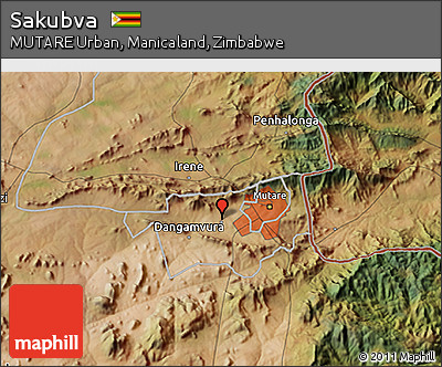 Satellite 3D Map of Sakubva