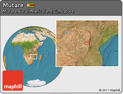 Satellite Location Map of Mutare