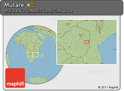 Savanna Style Location Map of Mutare