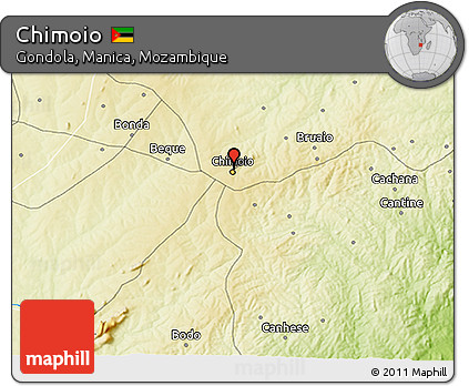 Physical 3D Map of Chimoio