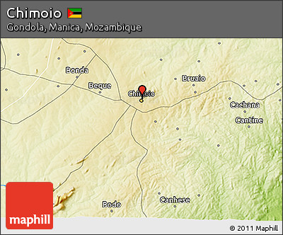 Physical 3D Map of Chimoio