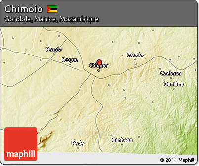 Physical 3D Map of Chimoio