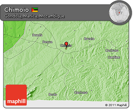 Political 3D Map of Chimoio