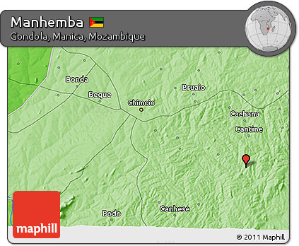 Political 3D Map of Manhemba