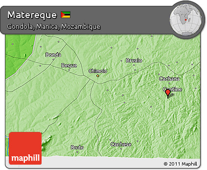 Political 3D Map of Matereque