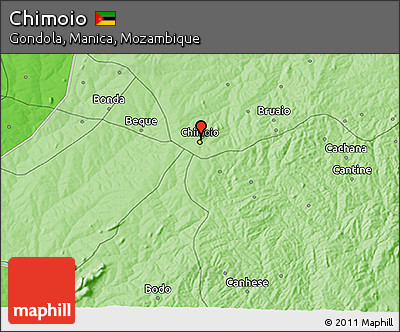 Political 3D Map of Chimoio