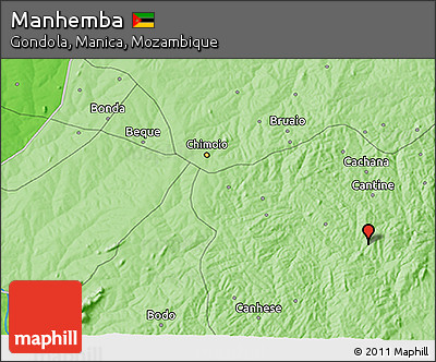 Political 3D Map of Manhemba