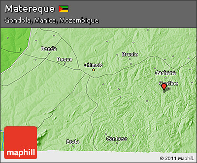 Political 3D Map of Matereque
