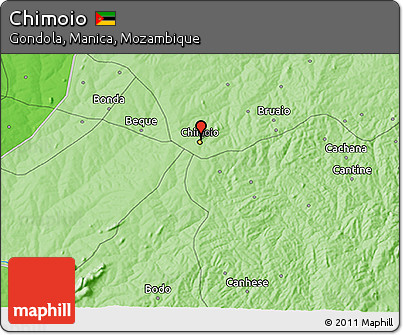 Political 3D Map of Chimoio