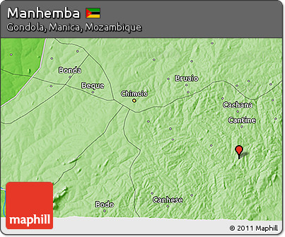 Political 3D Map of Manhemba
