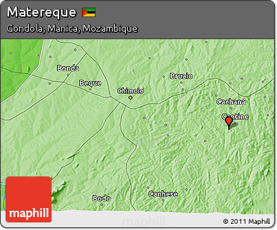 Political 3D Map of Matereque