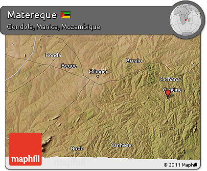 Satellite 3D Map of Matereque