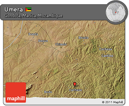 Satellite 3D Map of Umera