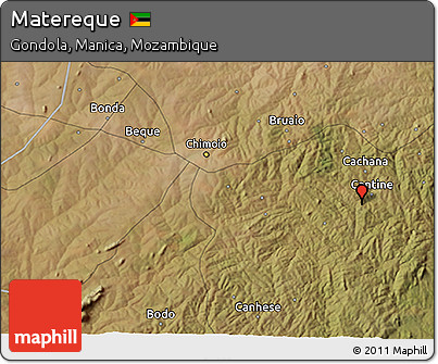 Satellite 3D Map of Matereque