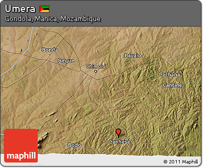 Satellite 3D Map of Umera