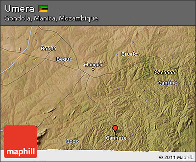 Satellite 3D Map of Umera