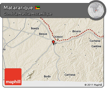 Shaded Relief 3D Map of Matararique