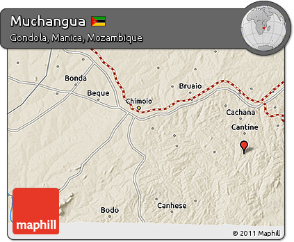 Shaded Relief 3D Map of Muchangua