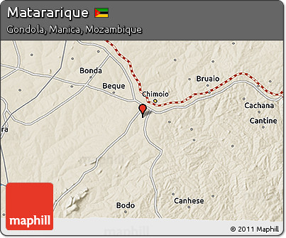 Shaded Relief 3D Map of Matararique