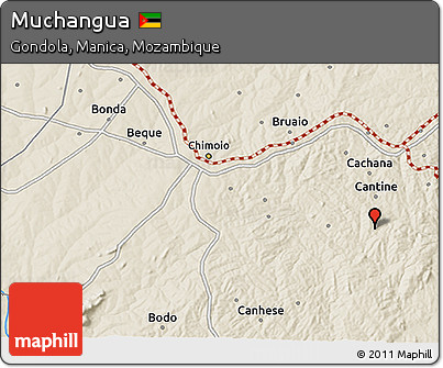 Shaded Relief 3D Map of Muchangua