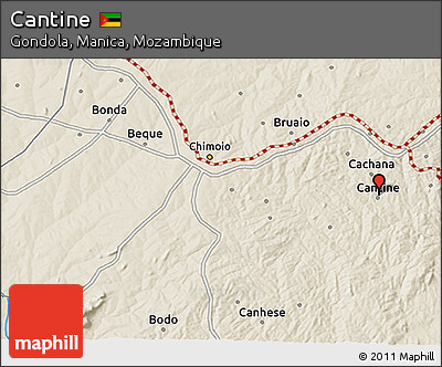 Shaded Relief 3D Map of Cantine