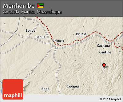 Shaded Relief 3D Map of Manhemba