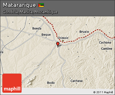 Shaded Relief 3D Map of Matararique