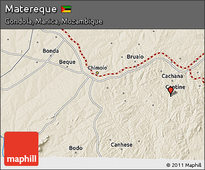 Shaded Relief 3D Map of Matereque