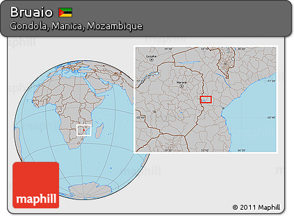 Gray Location Map of Bruaio
