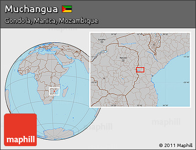 Gray Location Map of Muchangua