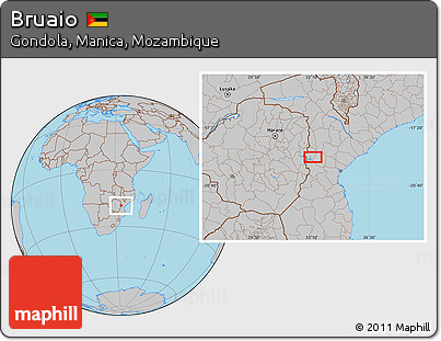 Gray Location Map of Bruaio