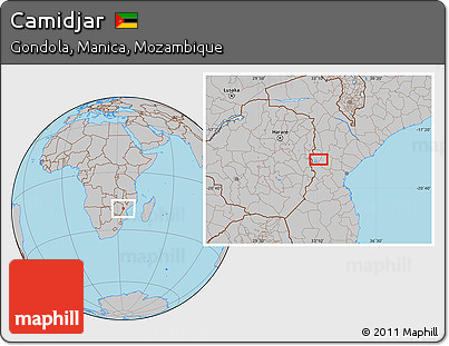 Gray Location Map of Camidjar