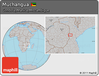 Gray Location Map of Muchangua