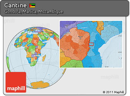Political Location Map of Cantine