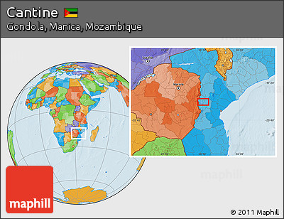 Political Location Map of Cantine