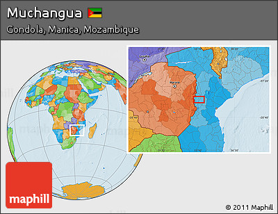 Political Location Map of Muchangua