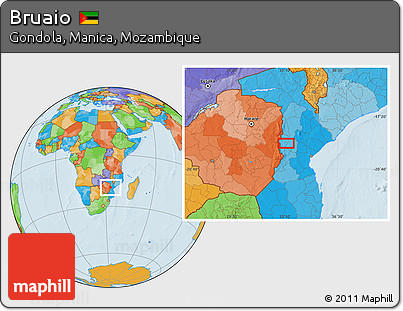 Political Location Map of Bruaio