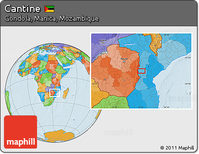 Political Location Map of Cantine